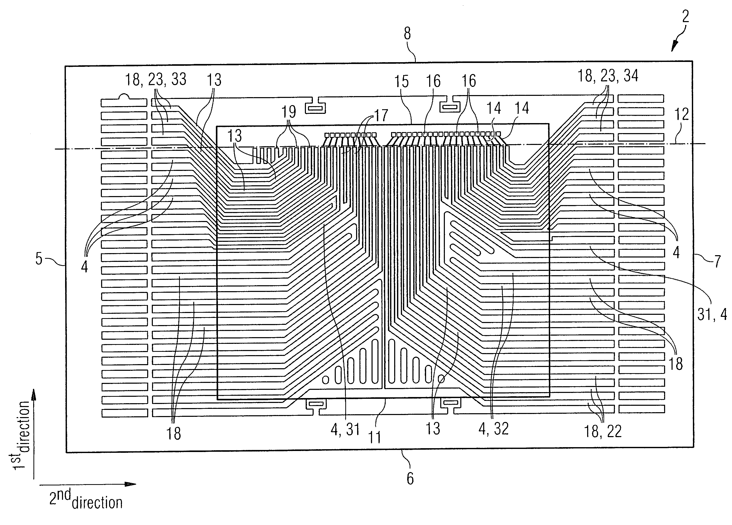 Semiconductor package based on lead-on-chip architecture, the fabrication thereof and a leadframe for implementing in a semiconductor package