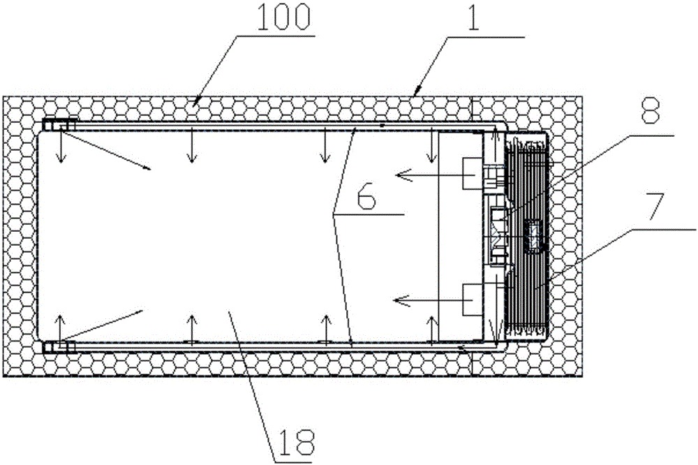 Horizontal type frost-free refrigerator