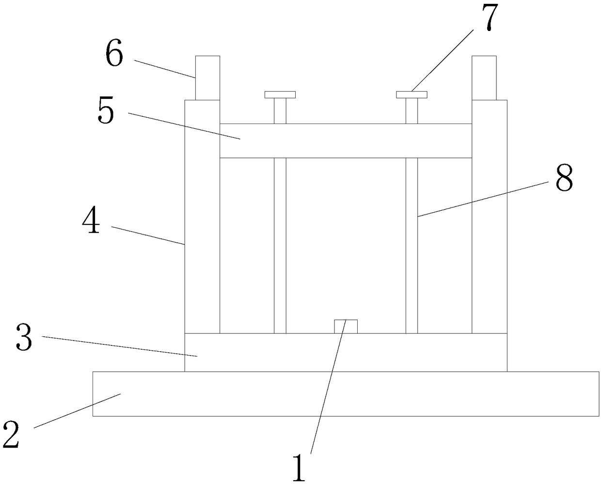 Positioning clamping fixture of vertical shaft sleeve