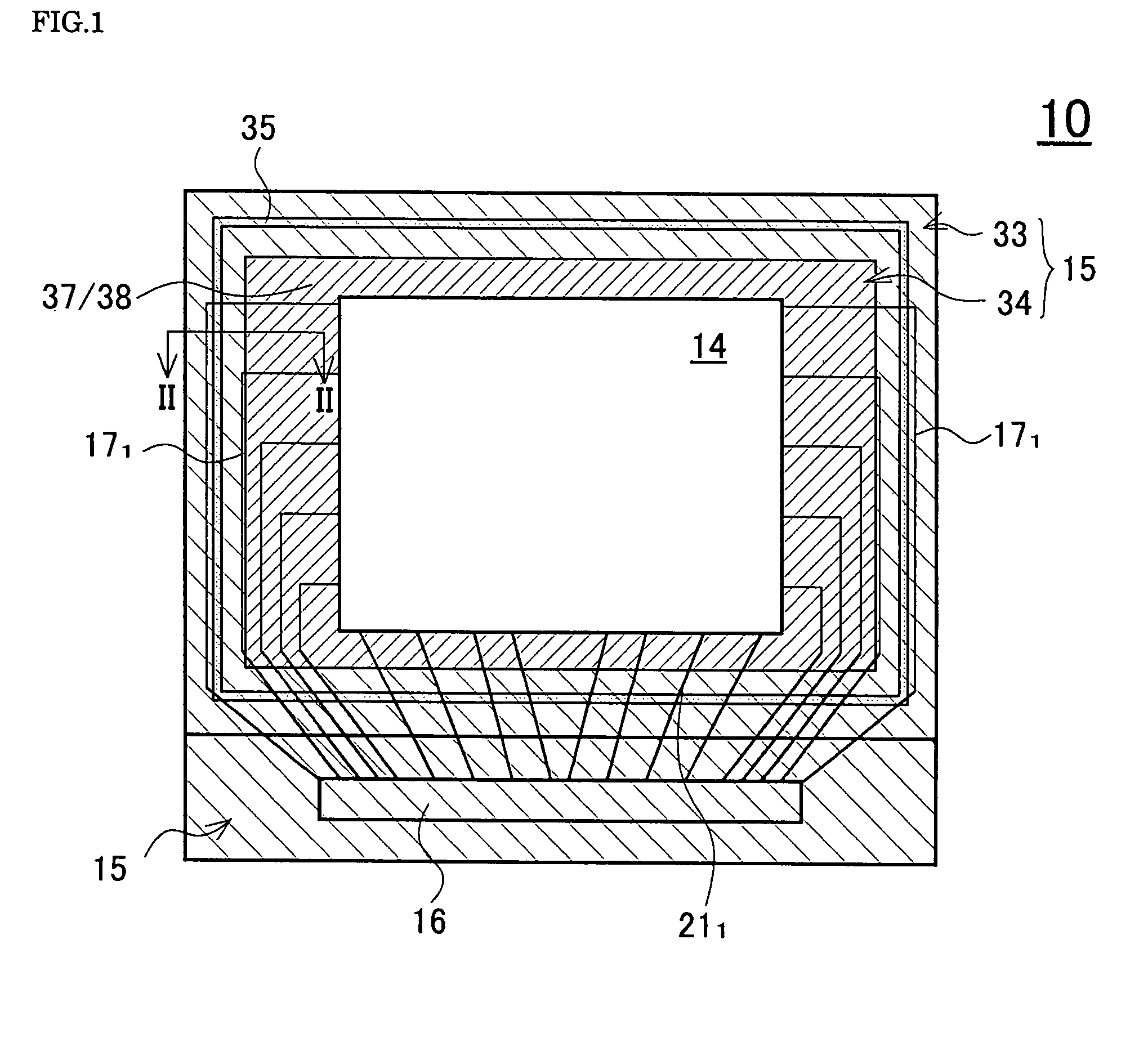 Liquid crystal display panel having an ornamental reflector deployed around the periphery of a display region