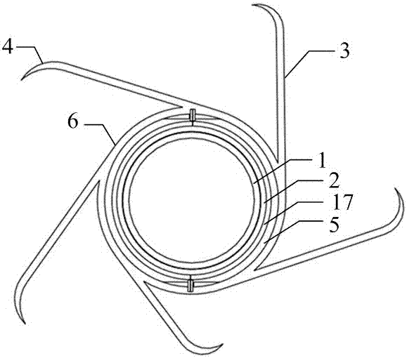 Propeller type synchronous power generating and vibration suppression device and method with piezoelectric panel