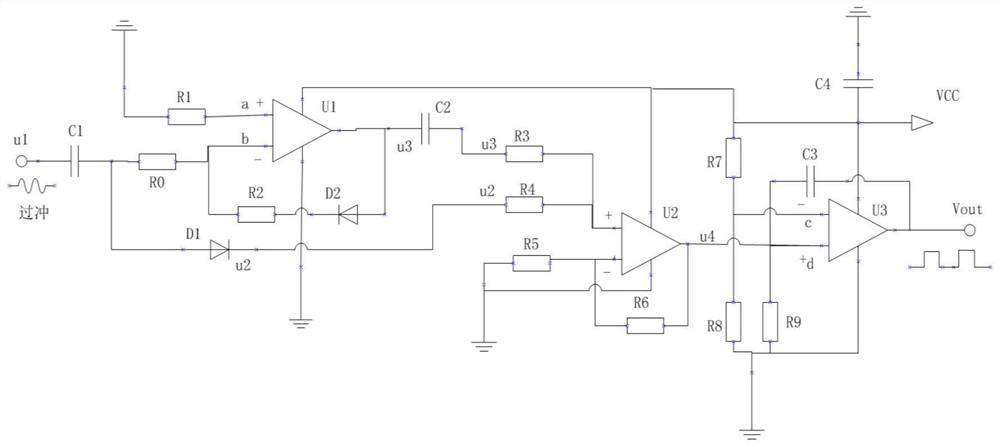 A voltage amplitude high-frequency overshoot detection system and method