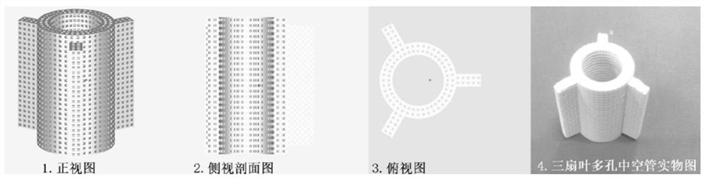 A porous hollow tubular material for regeneration, repair and reconstruction of large segmental bone defects in limbs and its preparation method