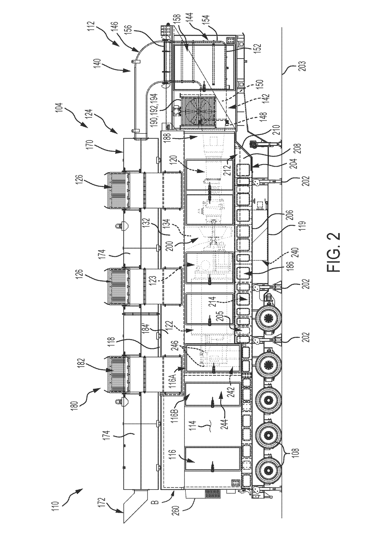 Mobile power generation system including noise attenuation