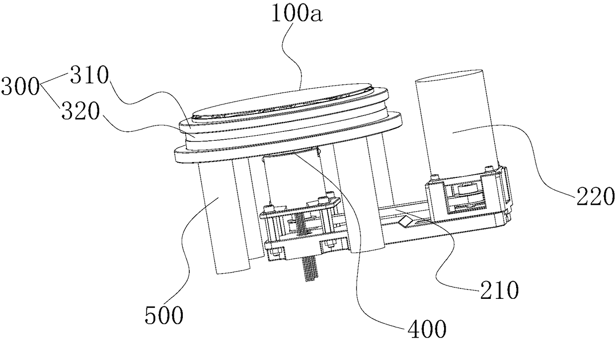 Electrospinning material receiving device and manufacturing device for electrospinning