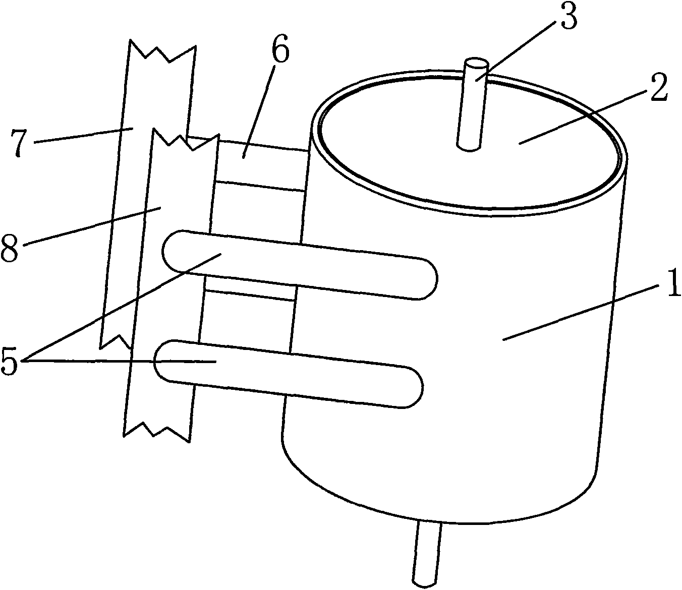 Jet pressing burning splitting ring curled turbine engine