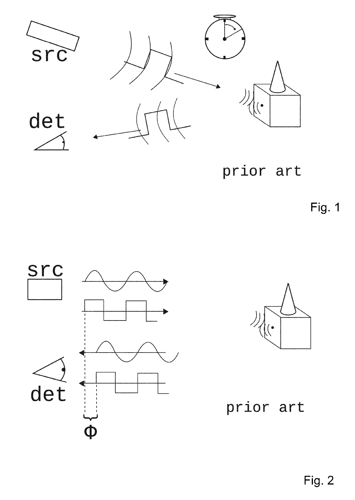 Method and device for measuring a distance to a target in a multi-user environment by means of at least one detector