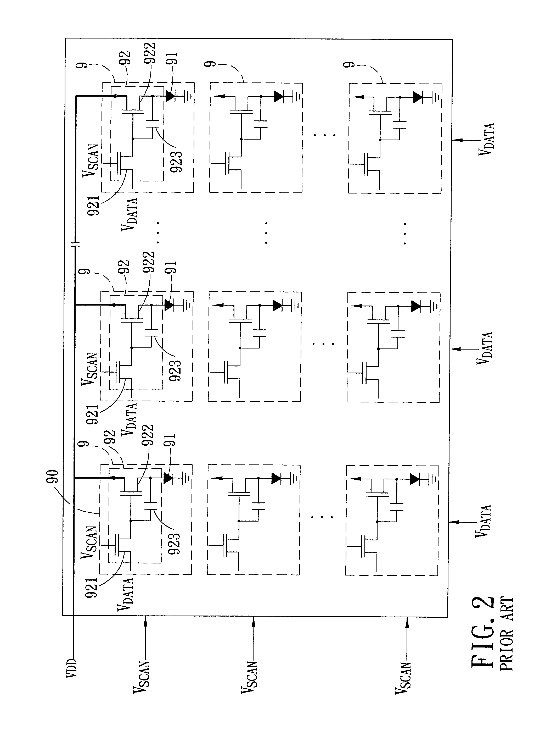 Display and compensation circuit therefor