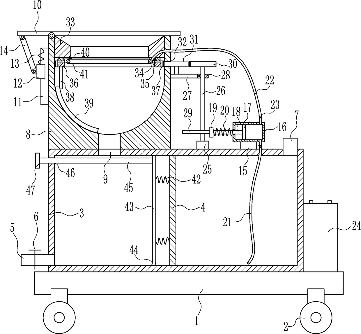 Gastroenterology vomit receiving device