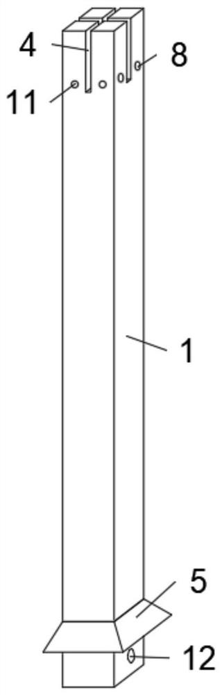 Assembly type stand column with combined connecting structure