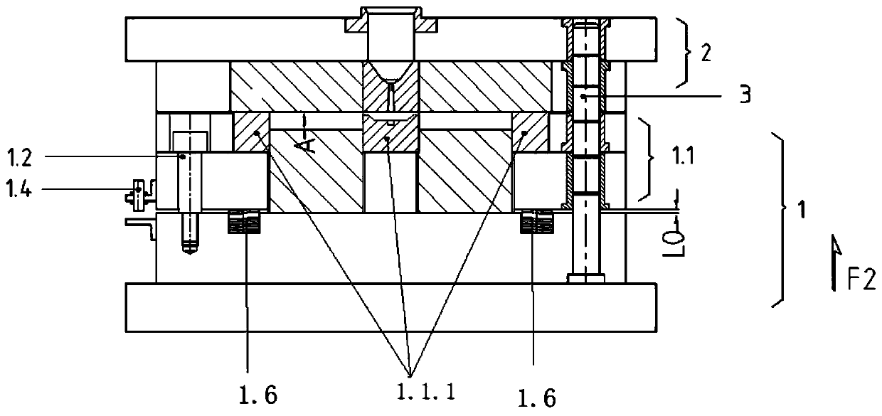 Mold with movable mold cavities