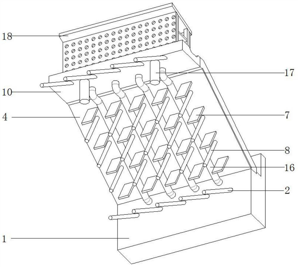 Anchoring pile slope supporting structure and construction method thereof