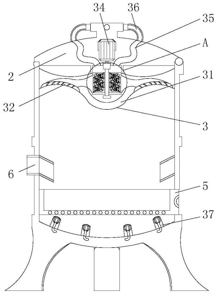 Used in the process of lead smelting, oxygen-enriched side-blowing furnace smoke and dust secondary recycling device and its process method