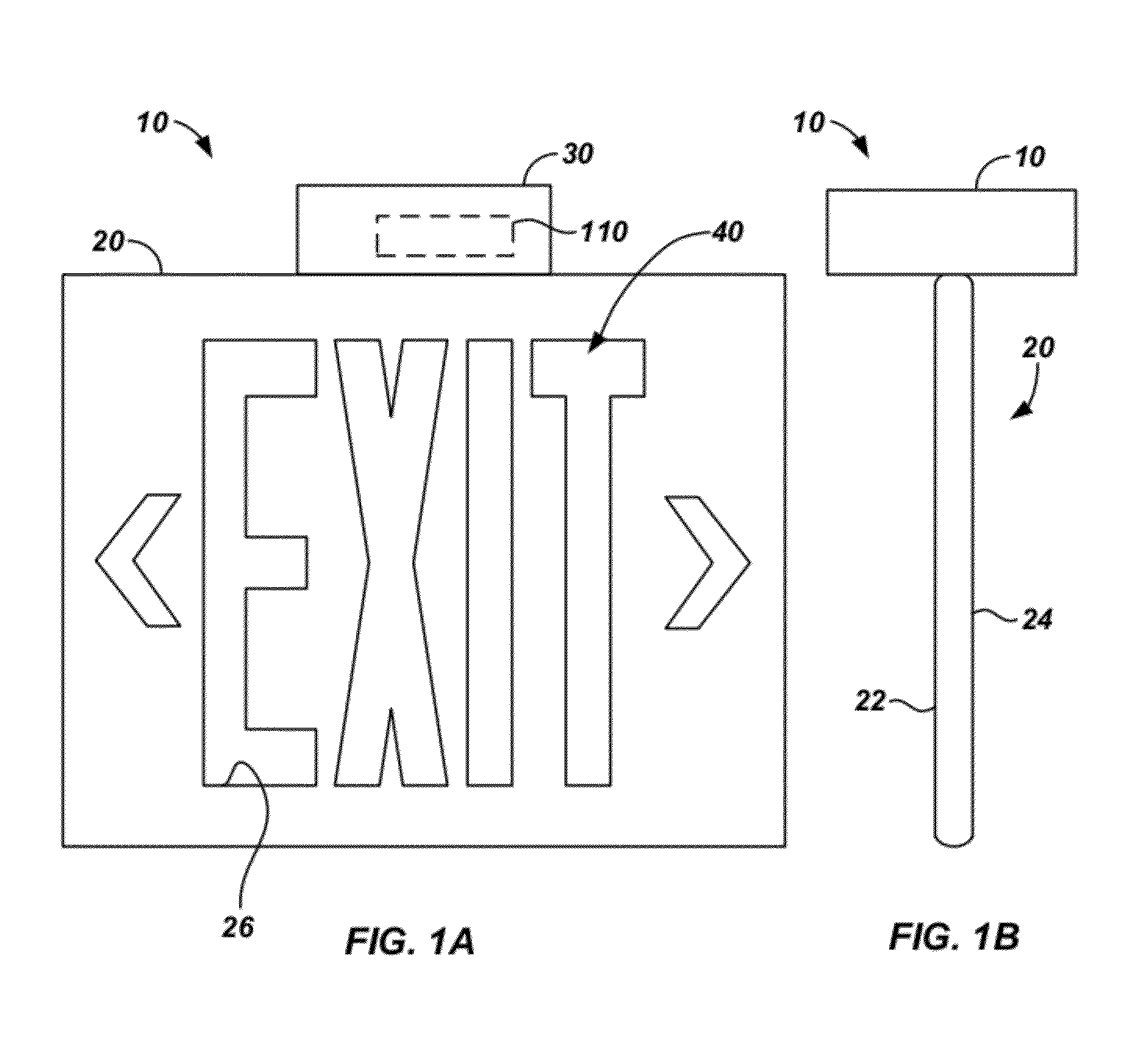 Integrated exit signs and monitoring system