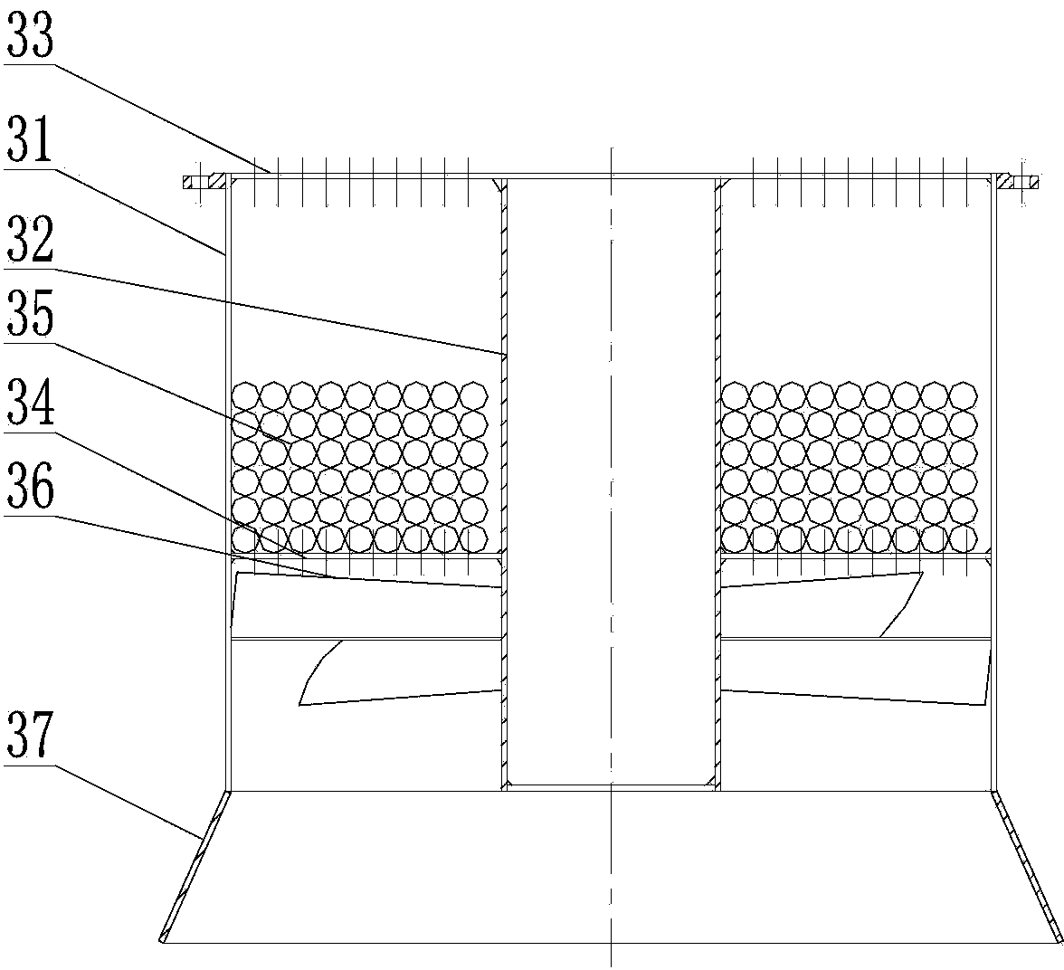 Turbulent ball type turbocharging compound desulfurization dust removal tower