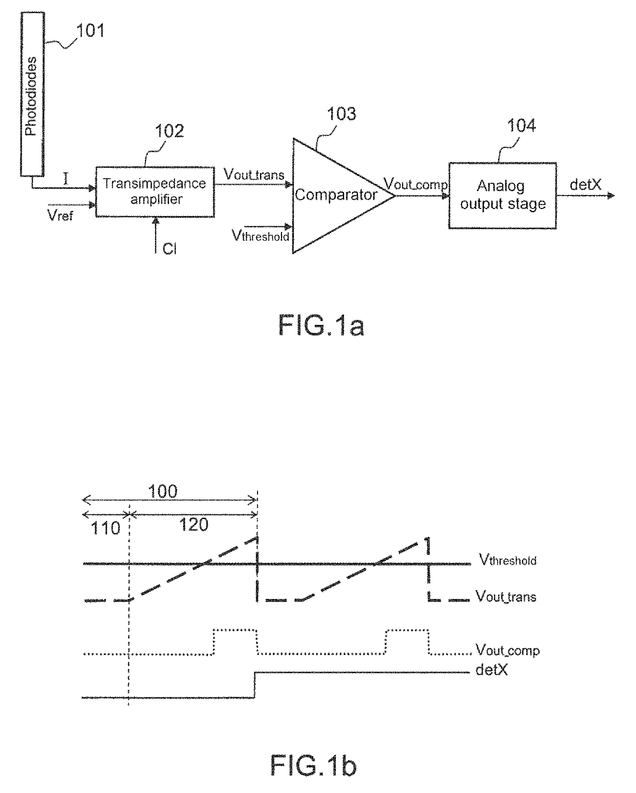 X-ray detection circuit for a dental radiology sensor