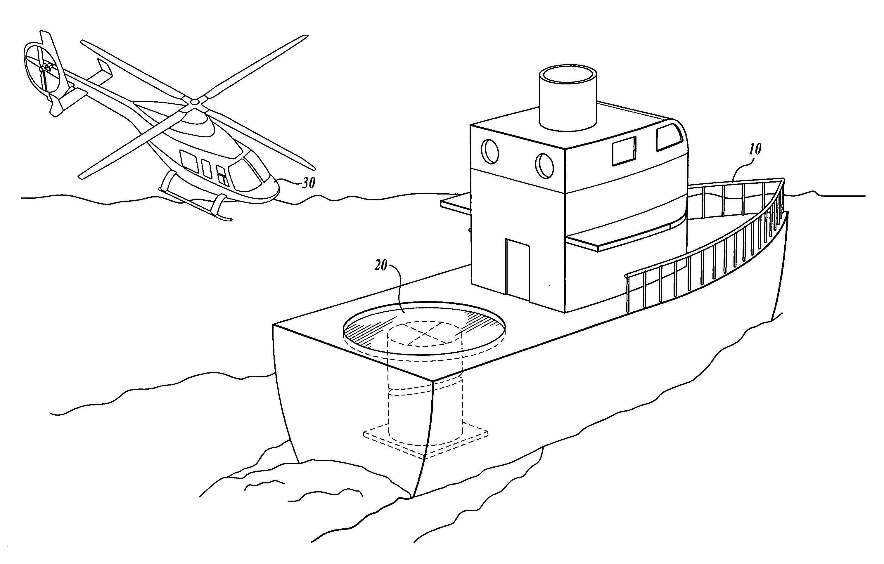 Stabilizing surface for flight deck or other uses