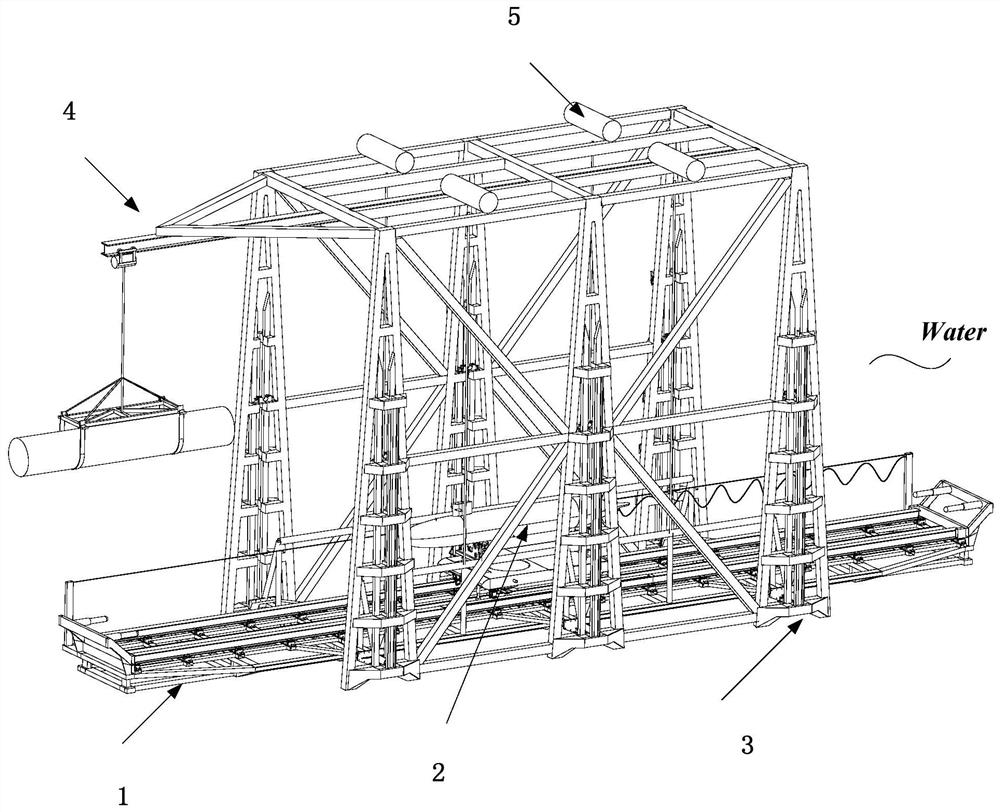 A submersible model variable depth variable speed emergency ascension test device platform