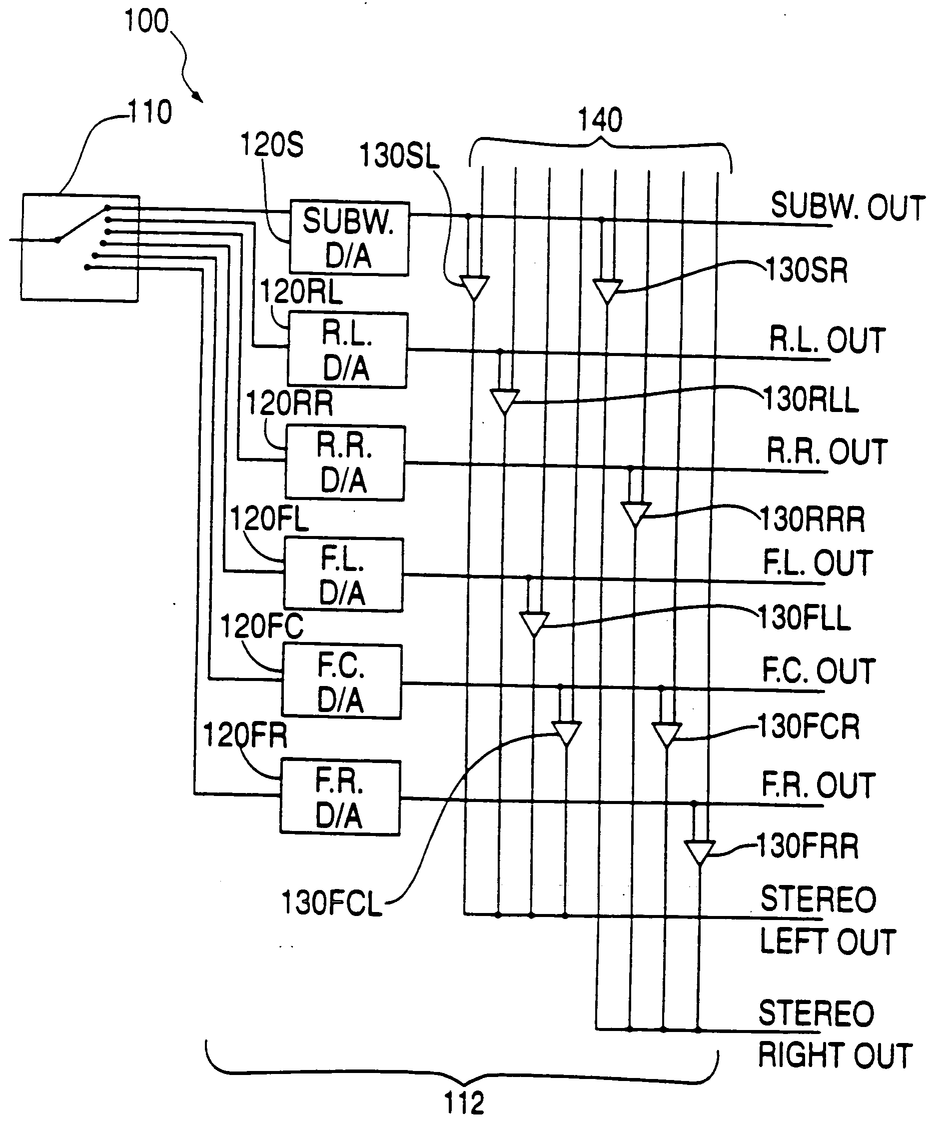 Recording and playback of multi-channel digital audio having different resolutions for different channels