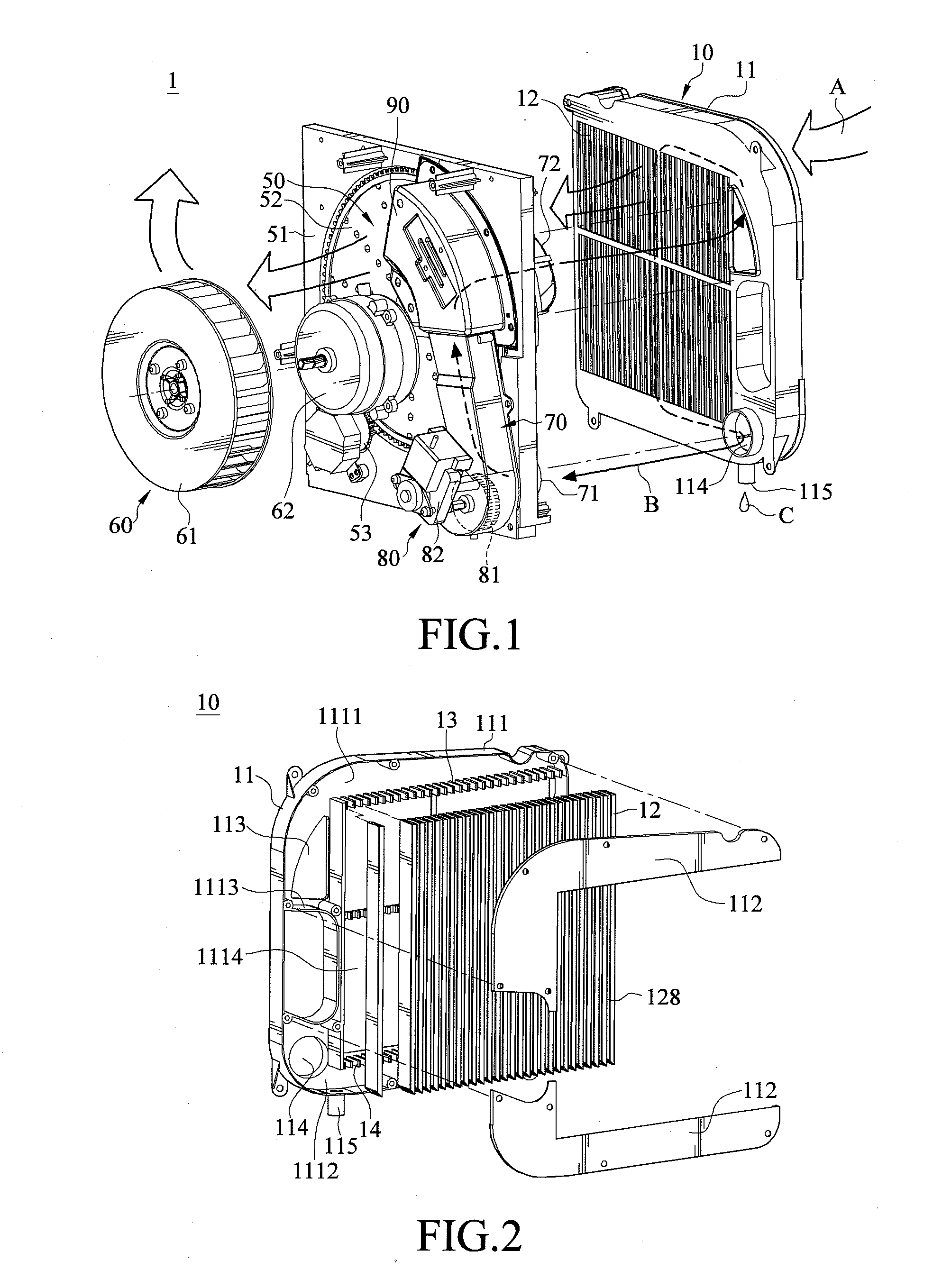 Desiccant wheel dehumidifier and heat exchanger thereof