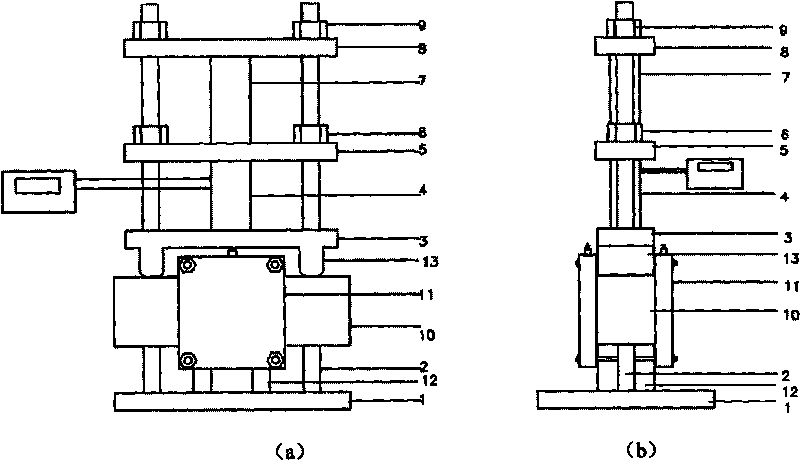 Loading device for testing concrete chloride ion permeability by coulometry and testing method thereof