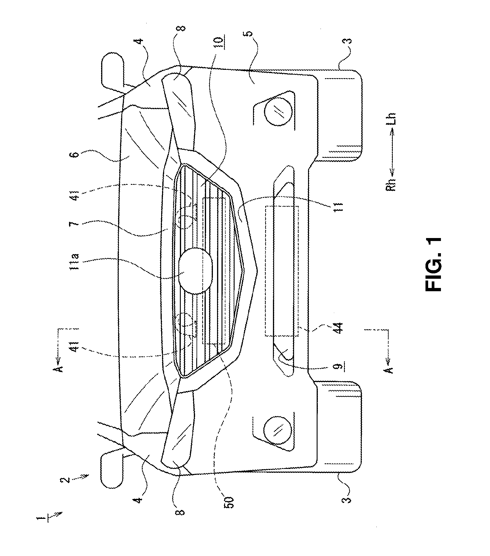 Front air-rectifying structure of automotive vehicle