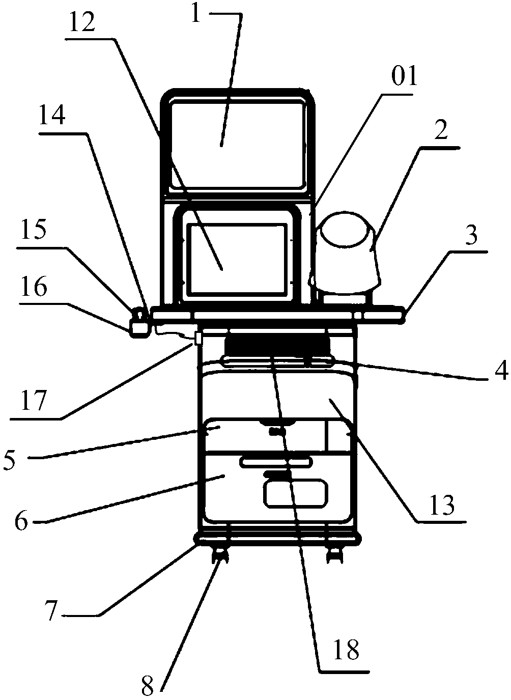 Mobile multifunctional health examination all-in-one machine