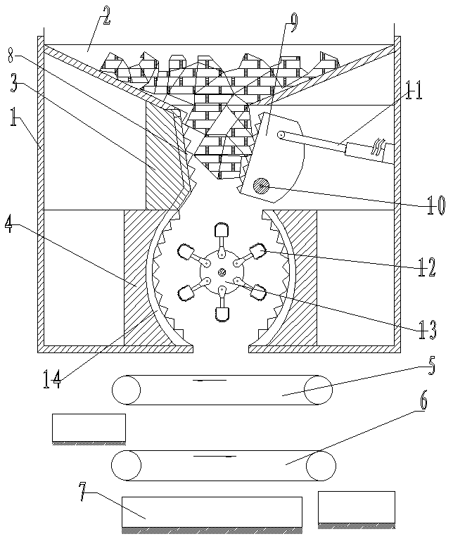 A screenable multi-stage crushing crusher