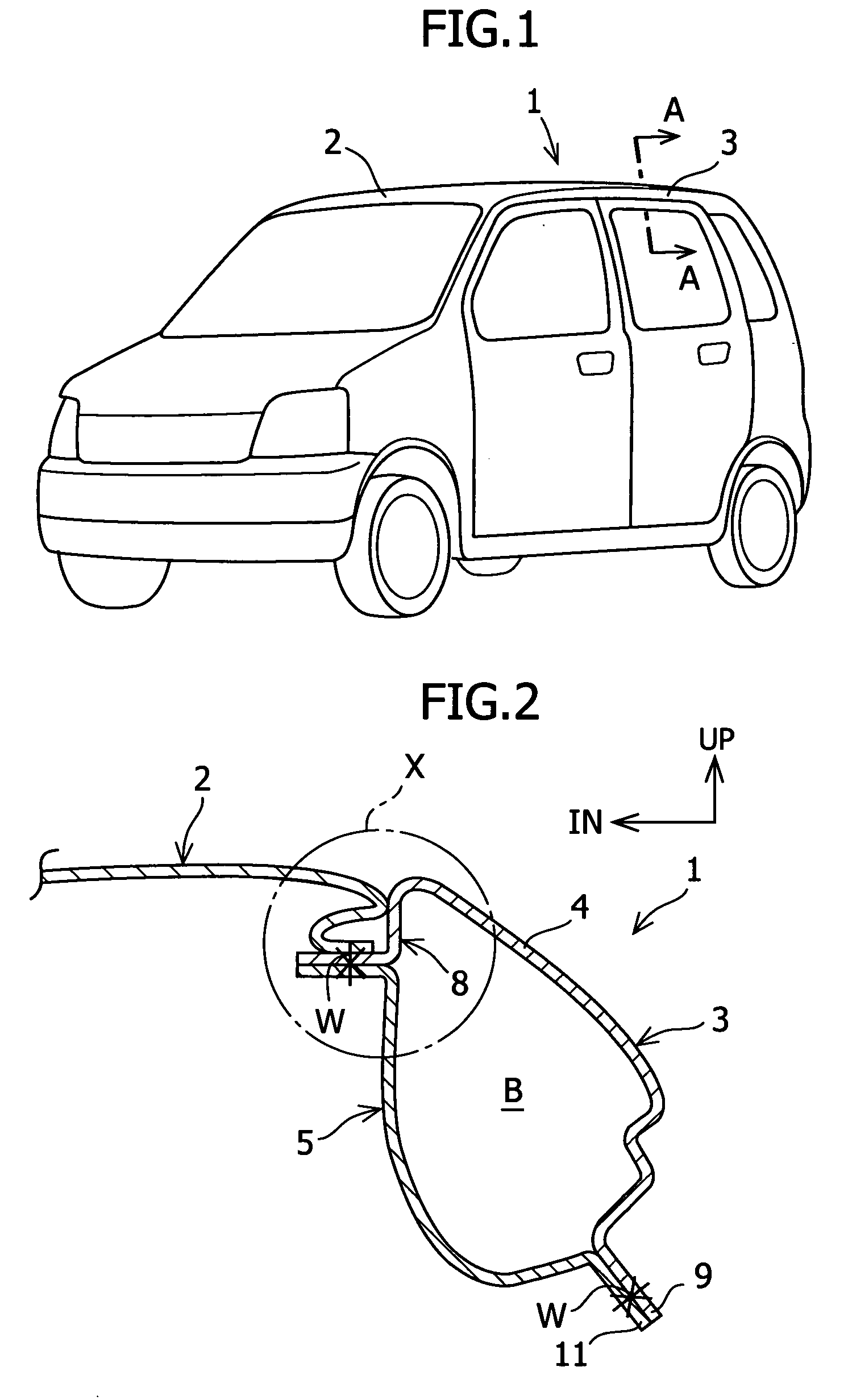 Roof molding-free body structure