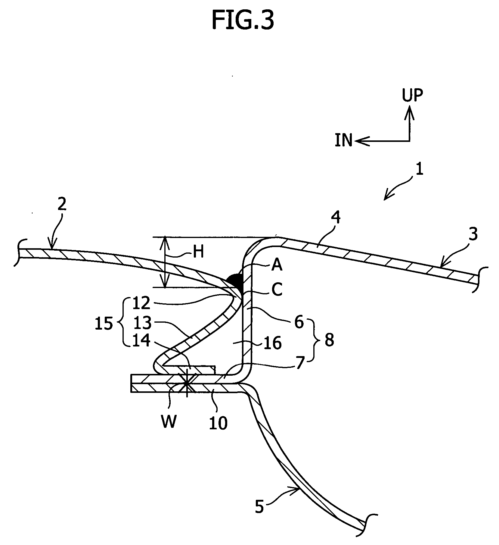 Roof molding-free body structure