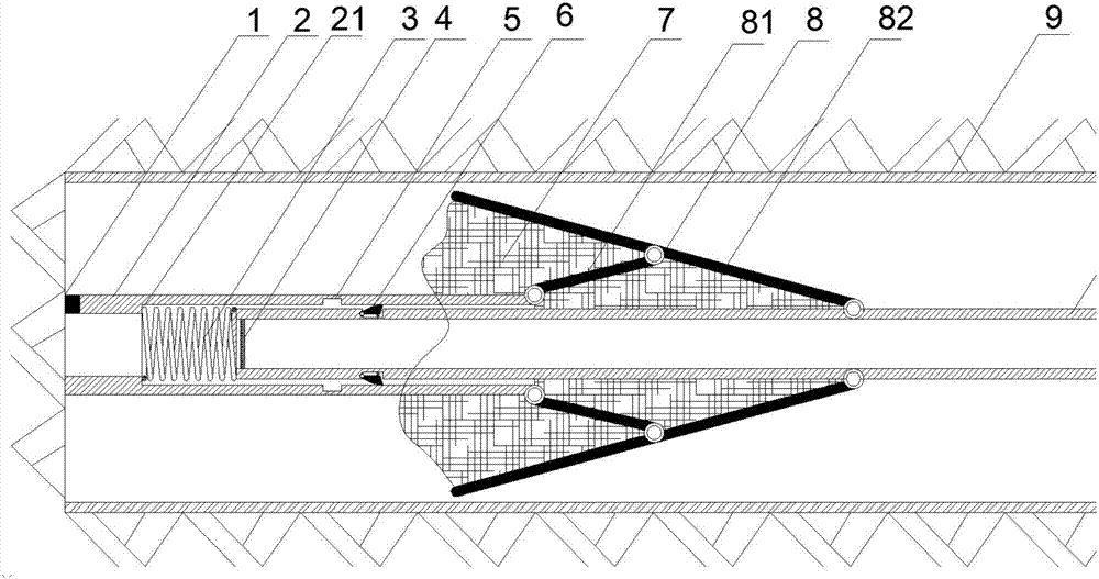 An openable and closable tunnel advanced water pressure and water volume detection device