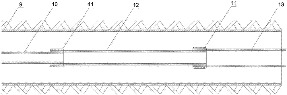 An openable and closable tunnel advanced water pressure and water volume detection device