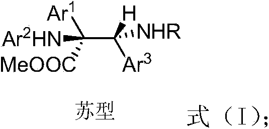 Alpha-quaternary carbon contained alpha,beta-diamino acid derivatives, and cocatalytic preparation method and application thereof