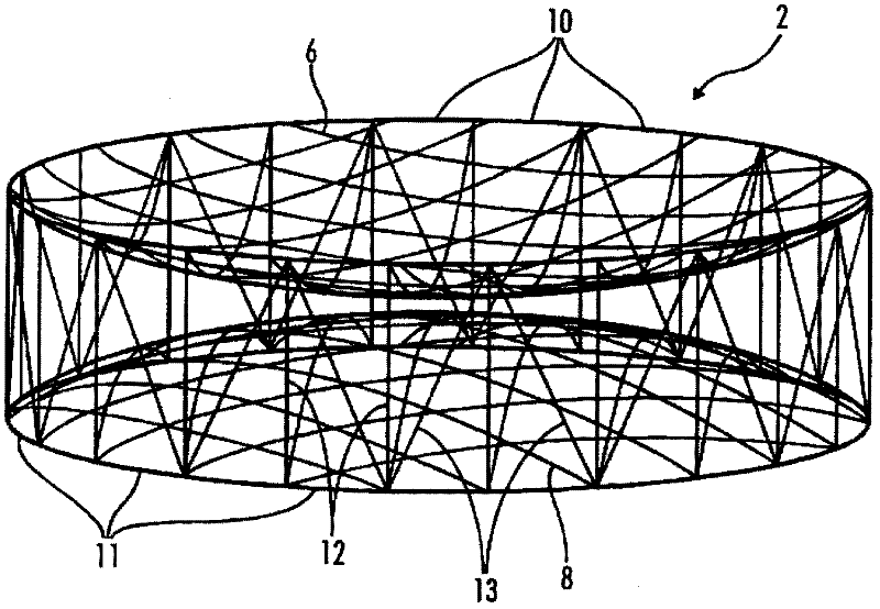 Deployable surface device with fixed truss structure