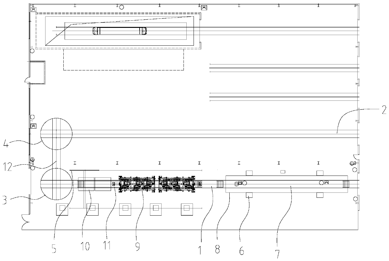 Locomotive primary disassembling process line