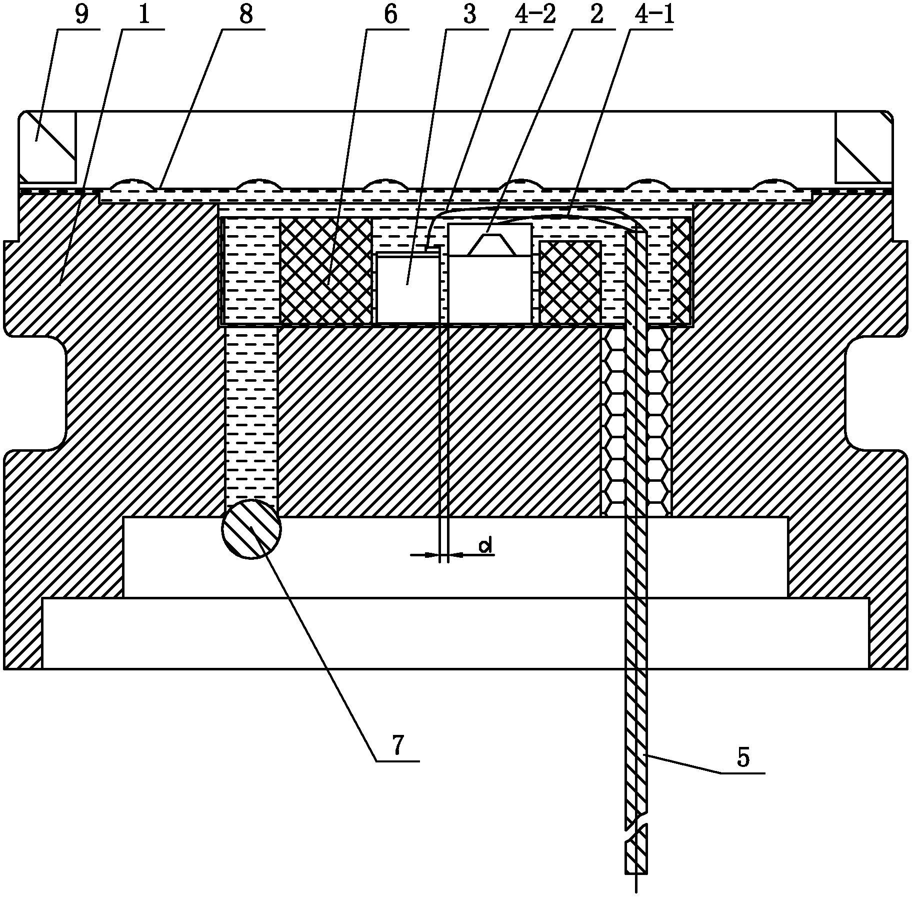 Oil-filled temperature and pressure combined sensor