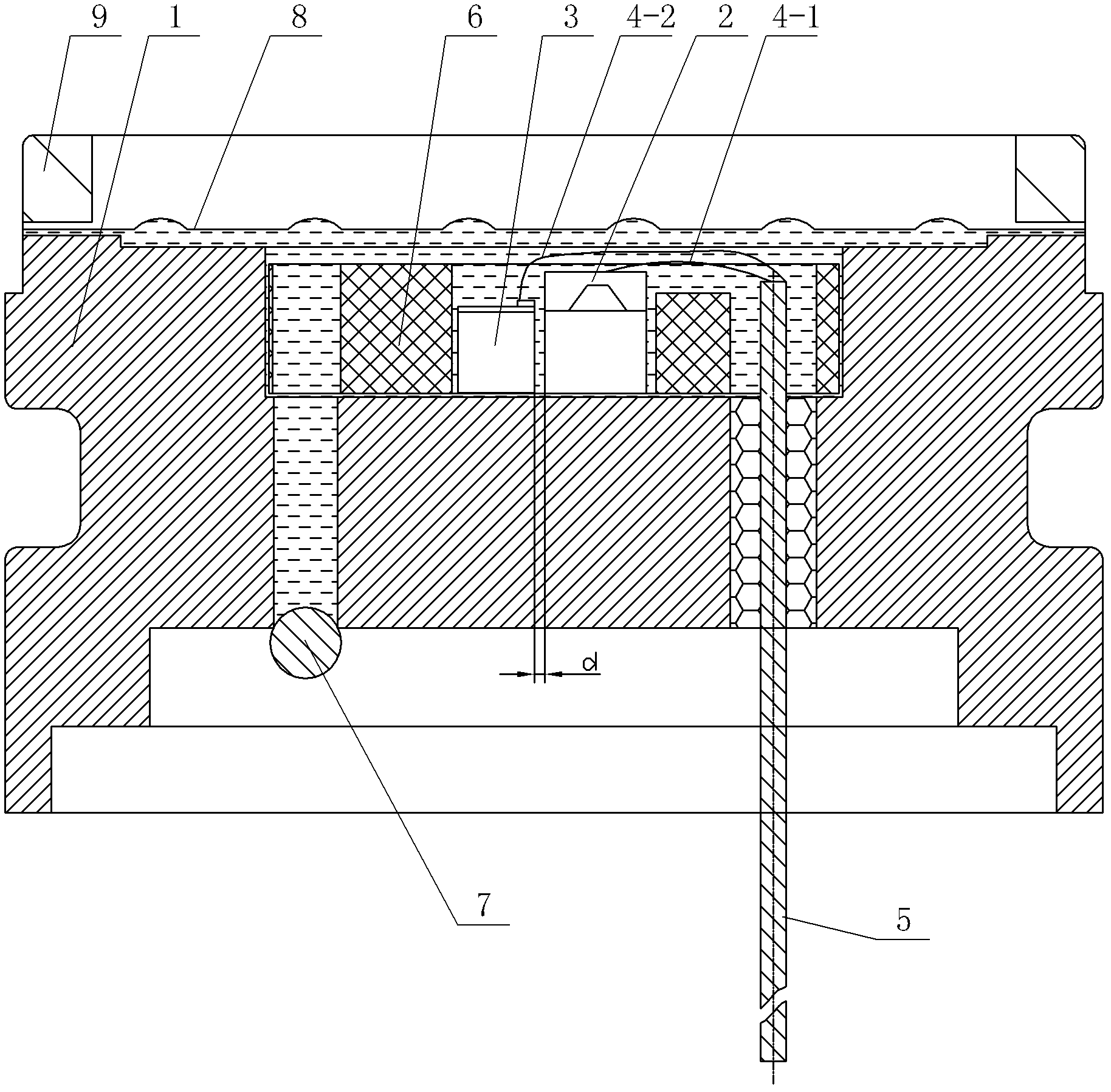 Oil-filled temperature and pressure combined sensor