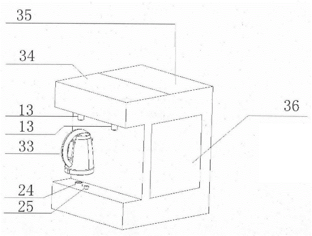 Three-water-source desktop water purification and dispensing machine