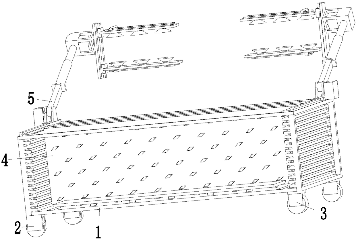 Transferring trolley for short-distance transportation of sheet glass