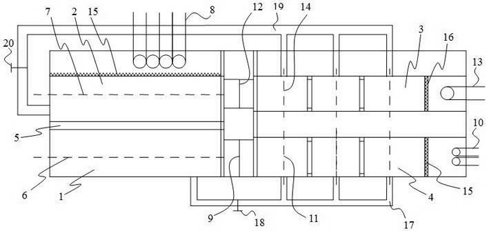 Four-compartment feather separating device