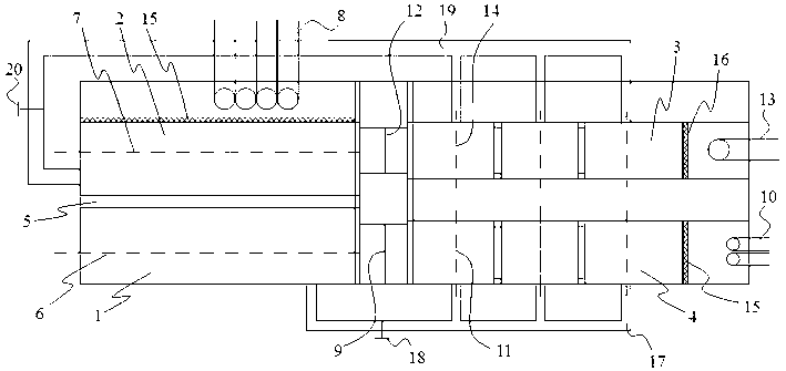 Four-compartment feather separating device