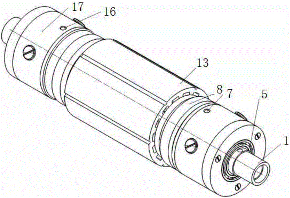 Electric main shaft based on dynamic-pressure sliding bearings