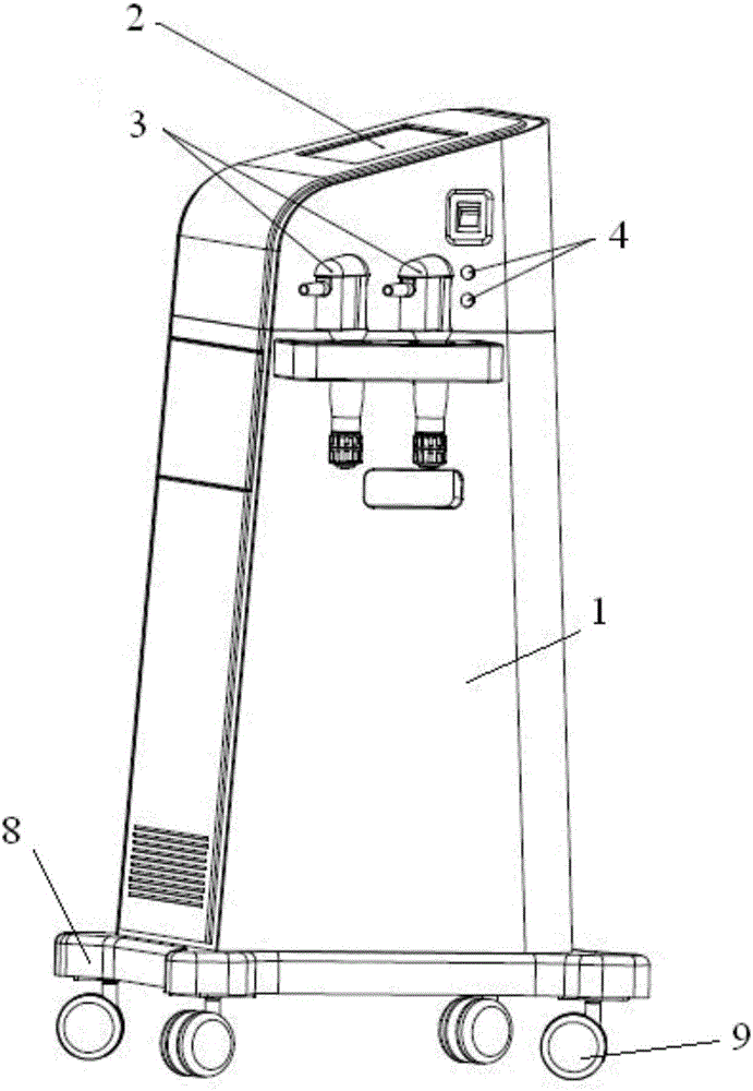 Shock wave therapeutic apparatus and VAS (visual analog scale) evaluation module for same