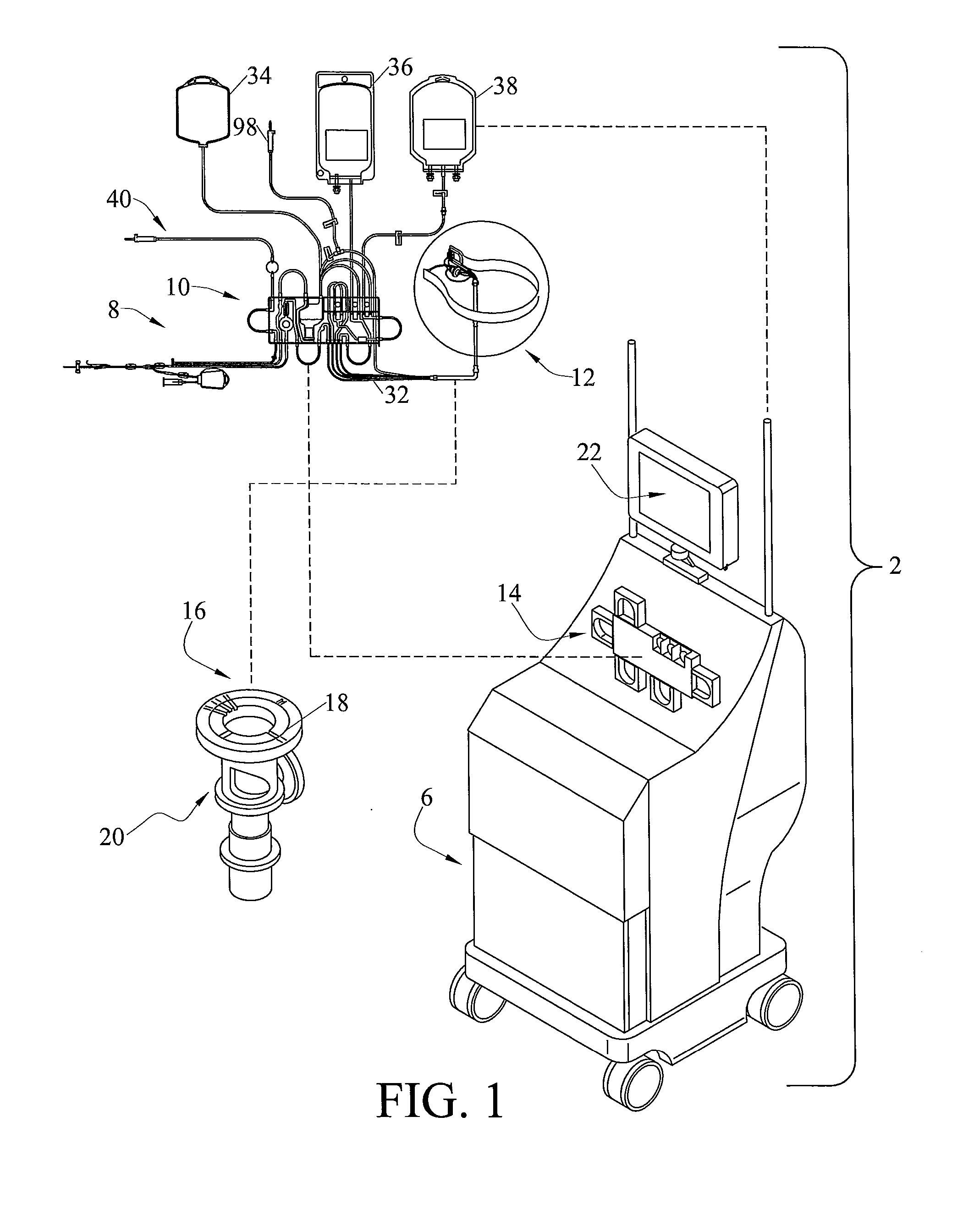 System for Blood Separation with Side-Tapped Separation Chamber