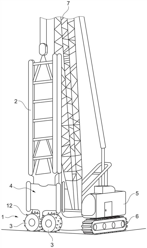 Groove cutter drive with split inner wheel/integrated bearing