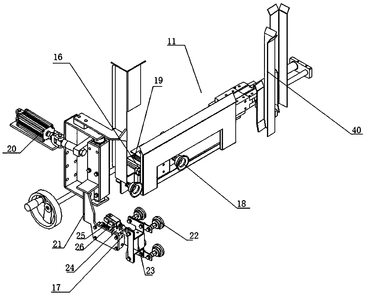 A packing machine for vertical packing