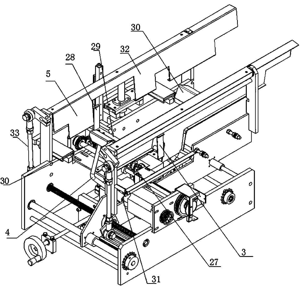 A packing machine for vertical packing