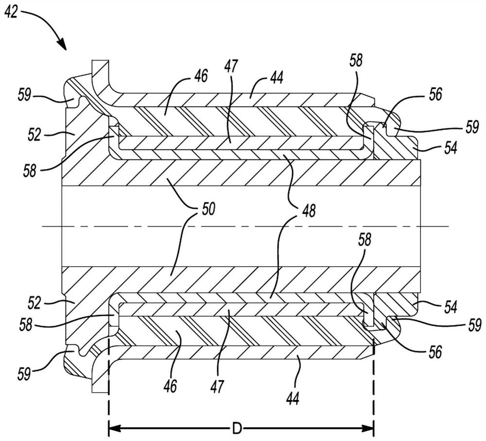 Vehicle suspension bushing assembly and method of assembling same