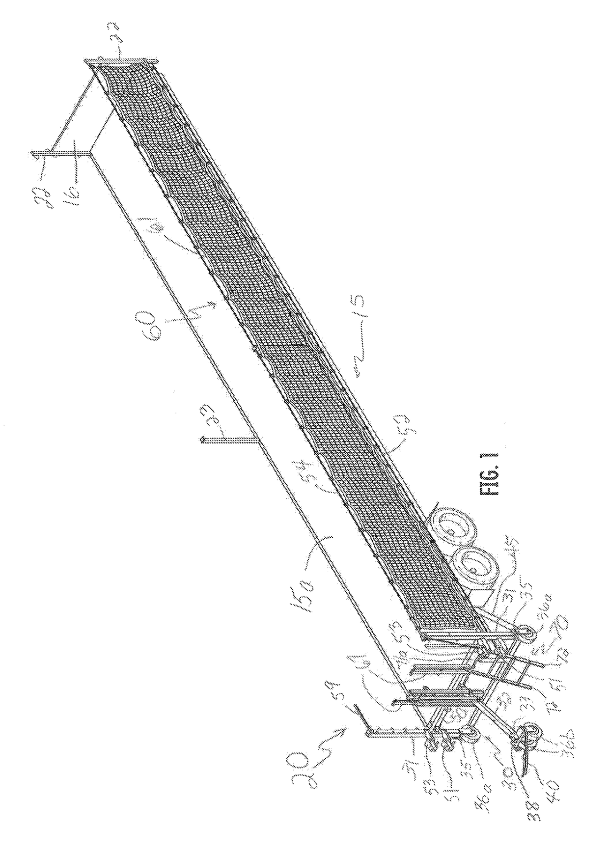 Mobile fall protection unit for flatbed platforms