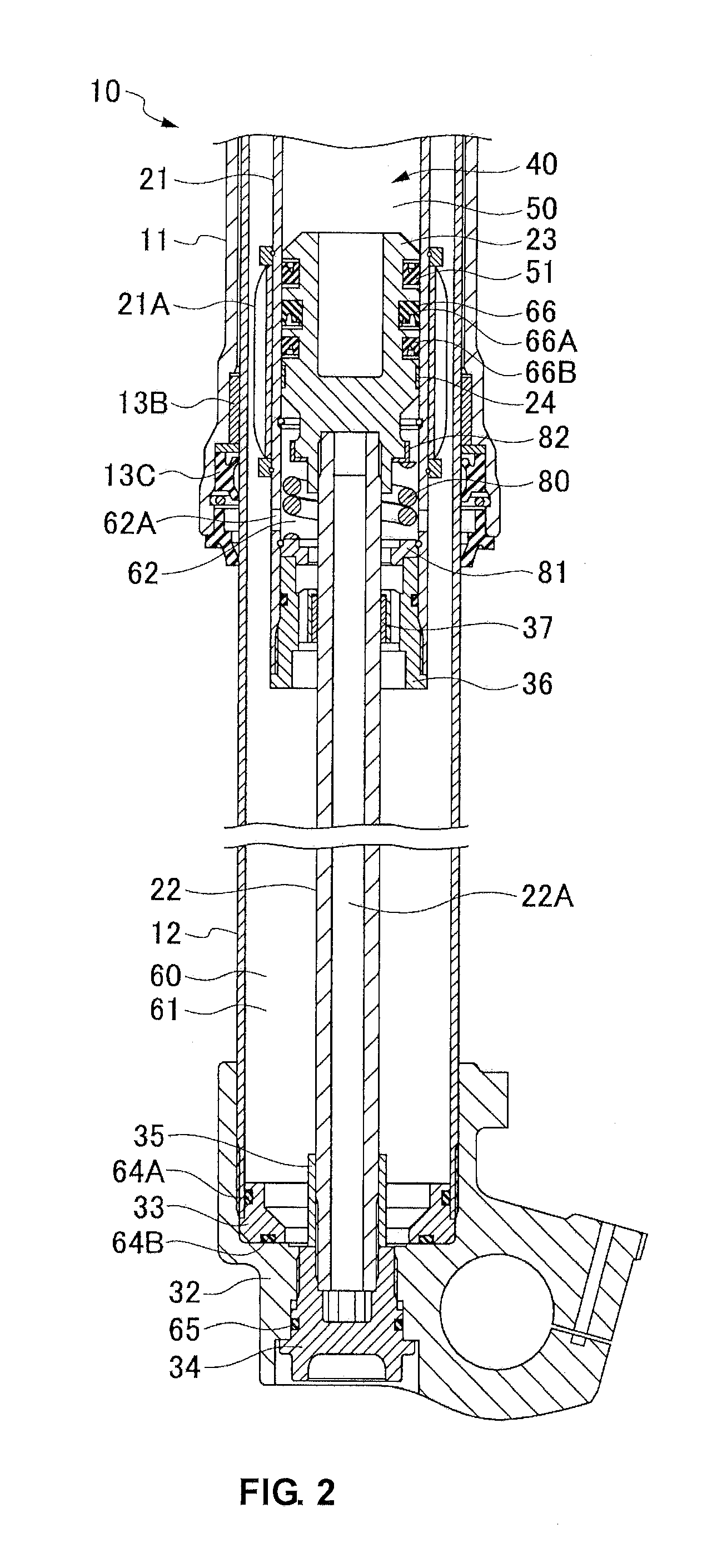 Front fork spring leg